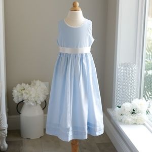 Strasburg Dress Paste Blue Cotton Girls size 6 Summer, Wedding, Beach Portrait